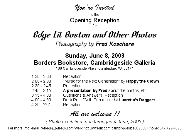 You're invited to the reception!